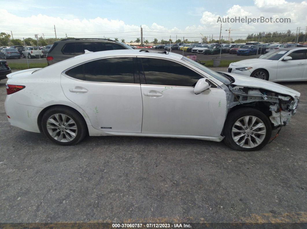 2013 Lexus Es 300h Hybrid White vin: JTHBW1GG1D2038359