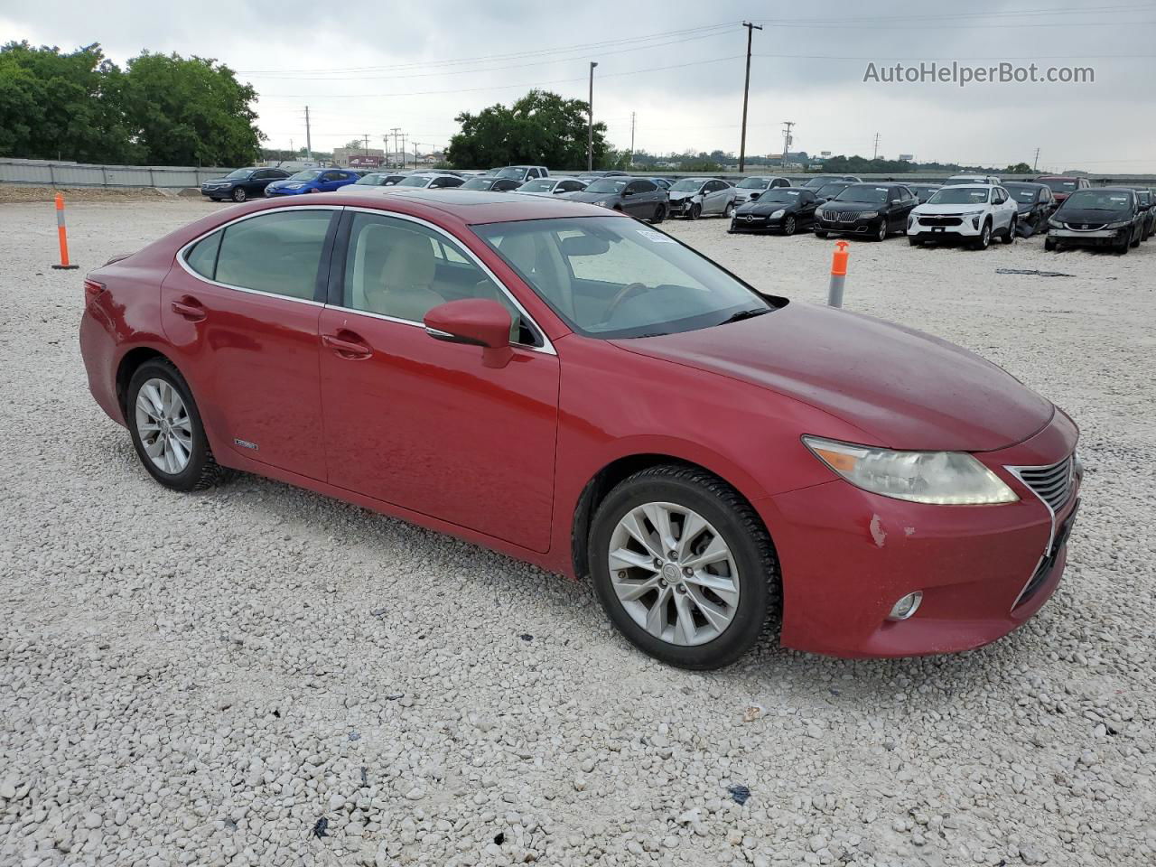 2014 Lexus Es 300h Maroon vin: JTHBW1GG1E2039240