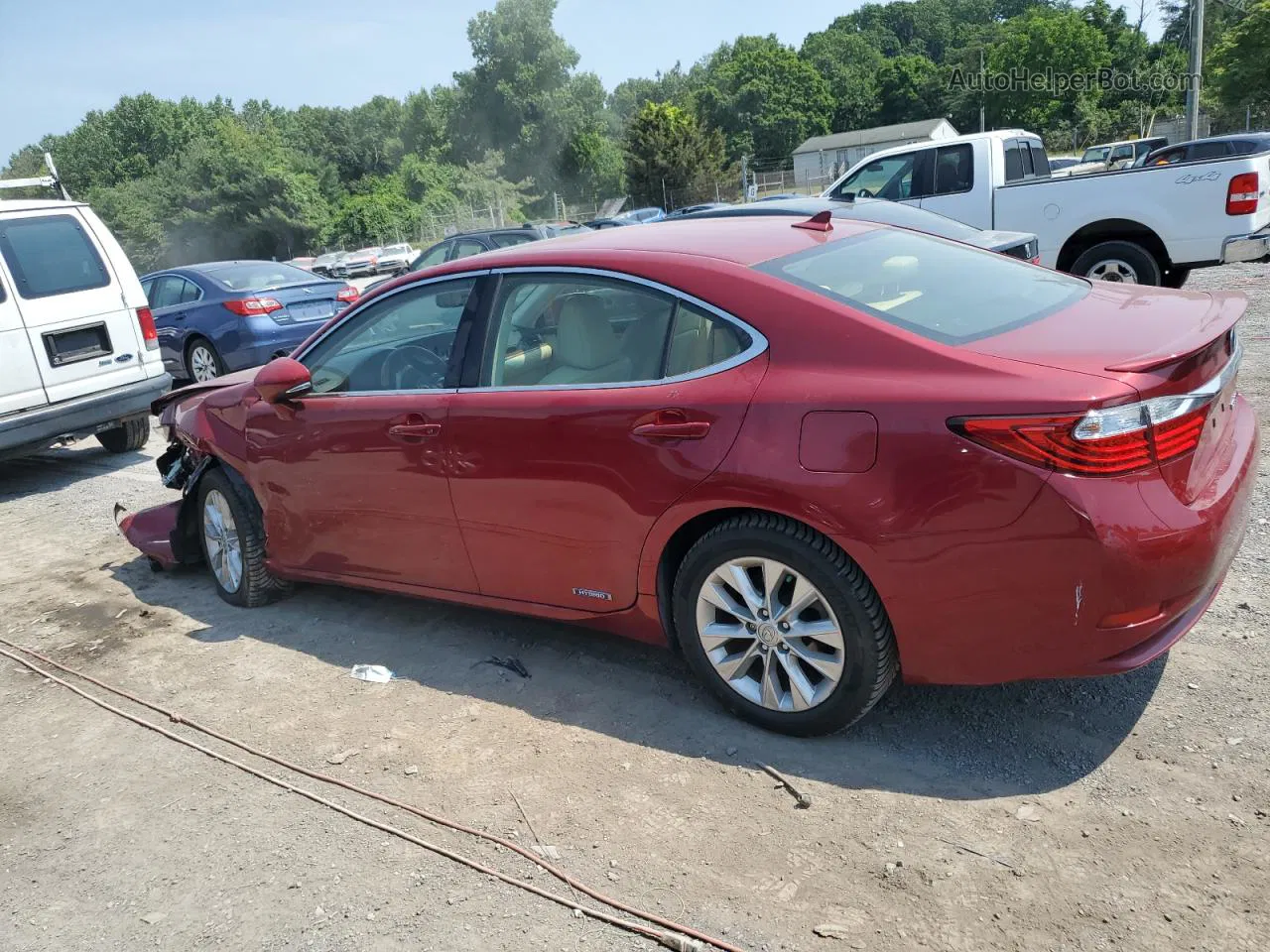 2014 Lexus Es 300h Maroon vin: JTHBW1GG1E2050769