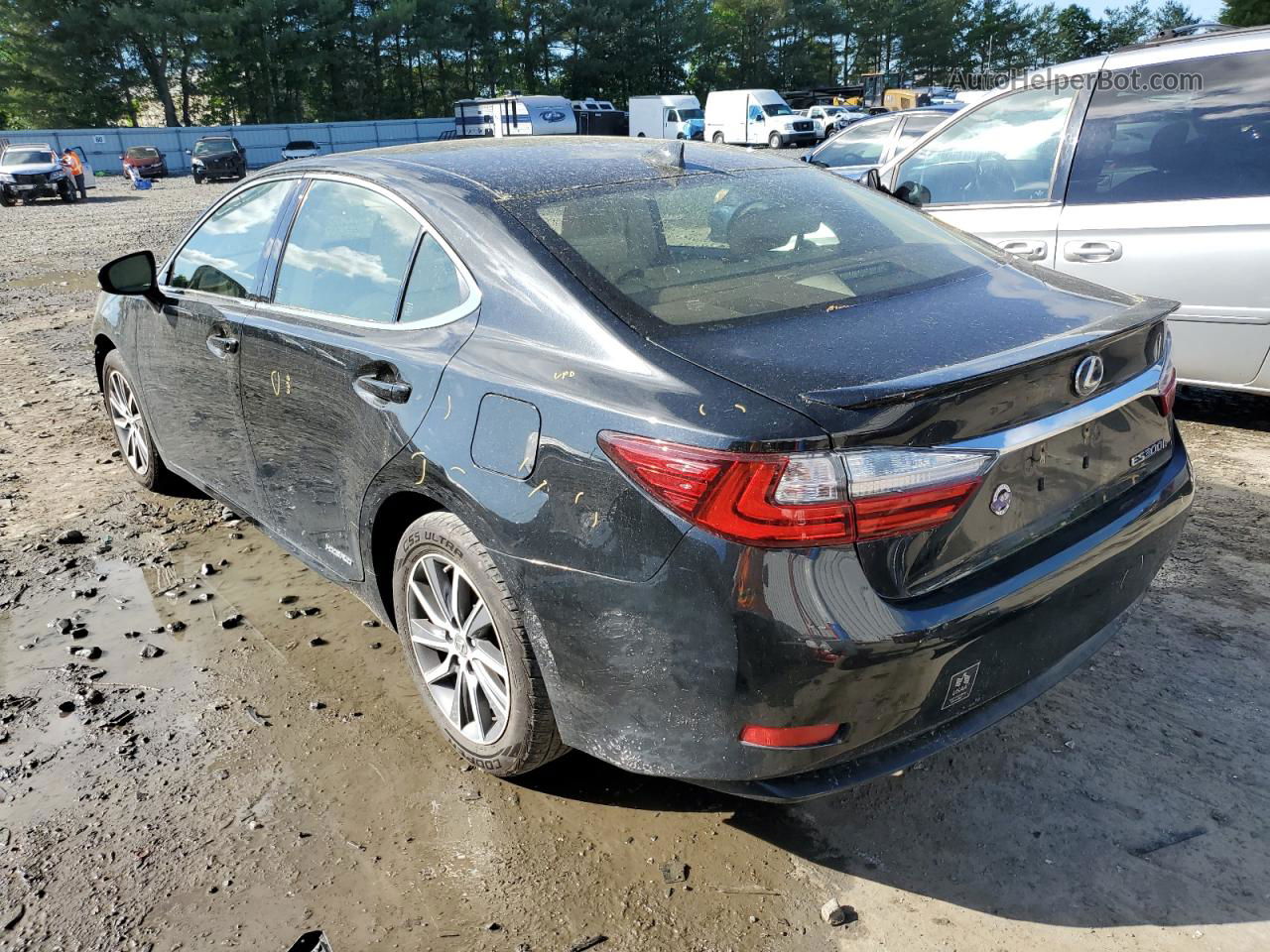 2018 Lexus Es 300h Черный vin: JTHBW1GG1J2186913