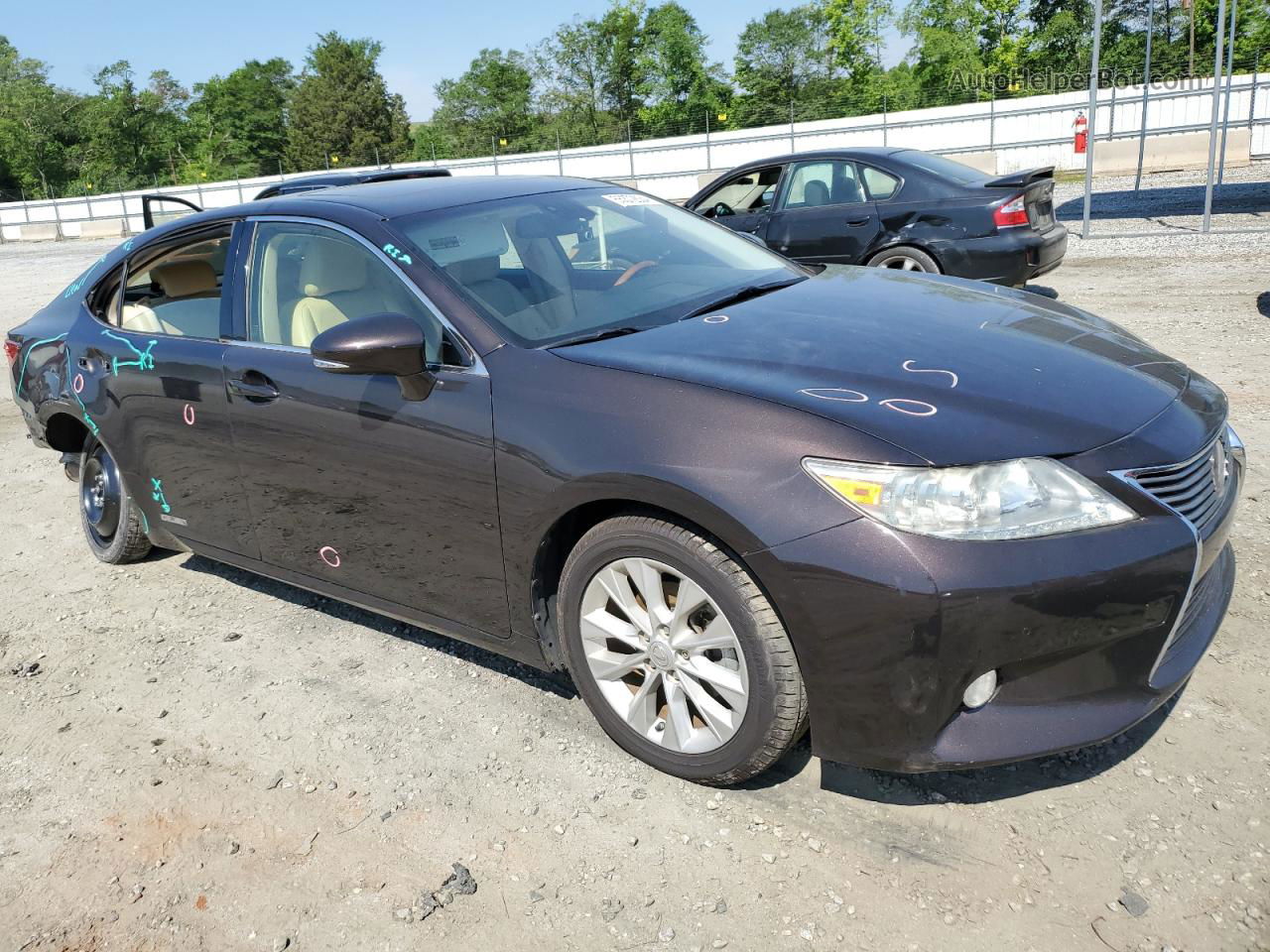 2013 Lexus Es 300h Brown vin: JTHBW1GG2D2008769