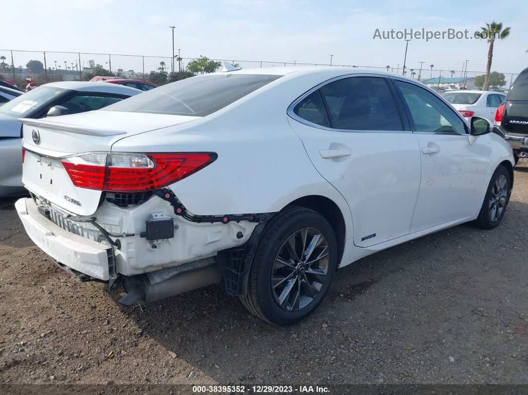 2013 Lexus Es 300h   White vin: JTHBW1GG2D2009338