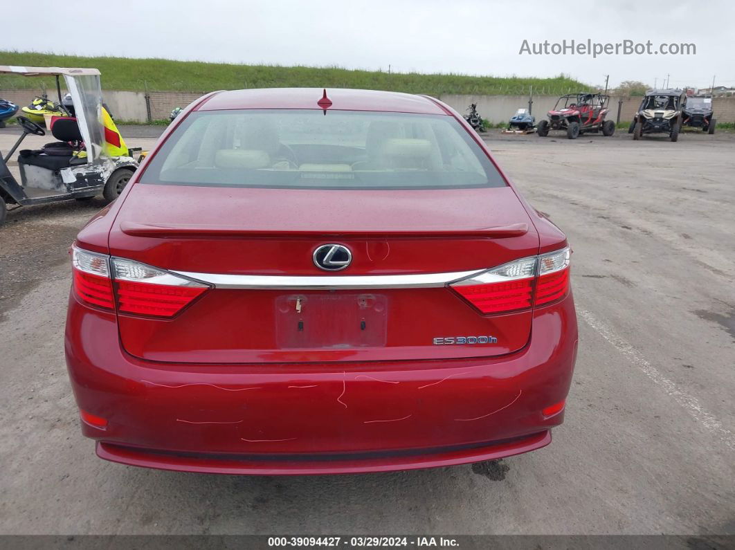 2013 Lexus Es 300h   Red vin: JTHBW1GG2D2012188