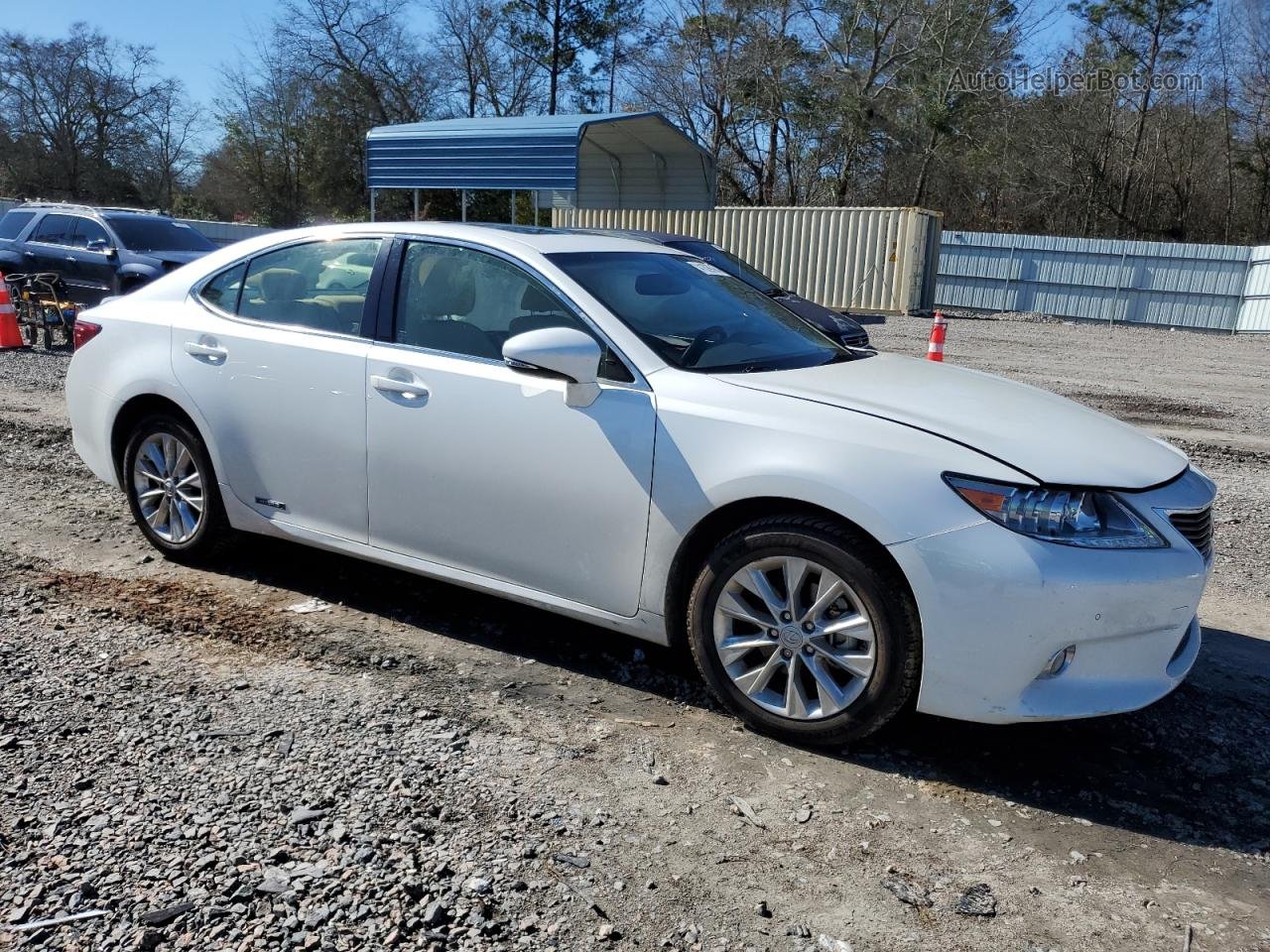 2013 Lexus Es 300h White vin: JTHBW1GG2D2028052