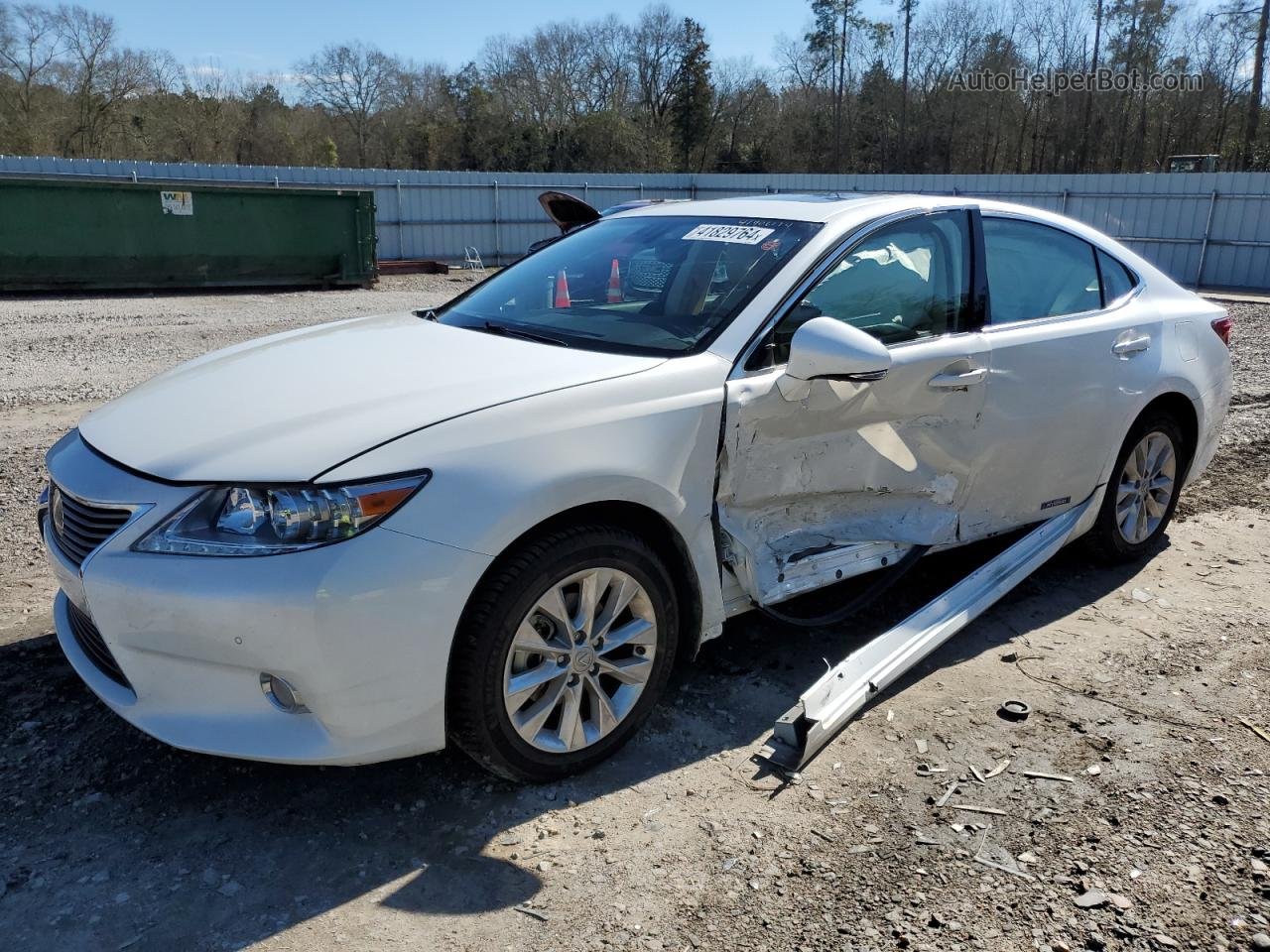 2013 Lexus Es 300h White vin: JTHBW1GG2D2028052