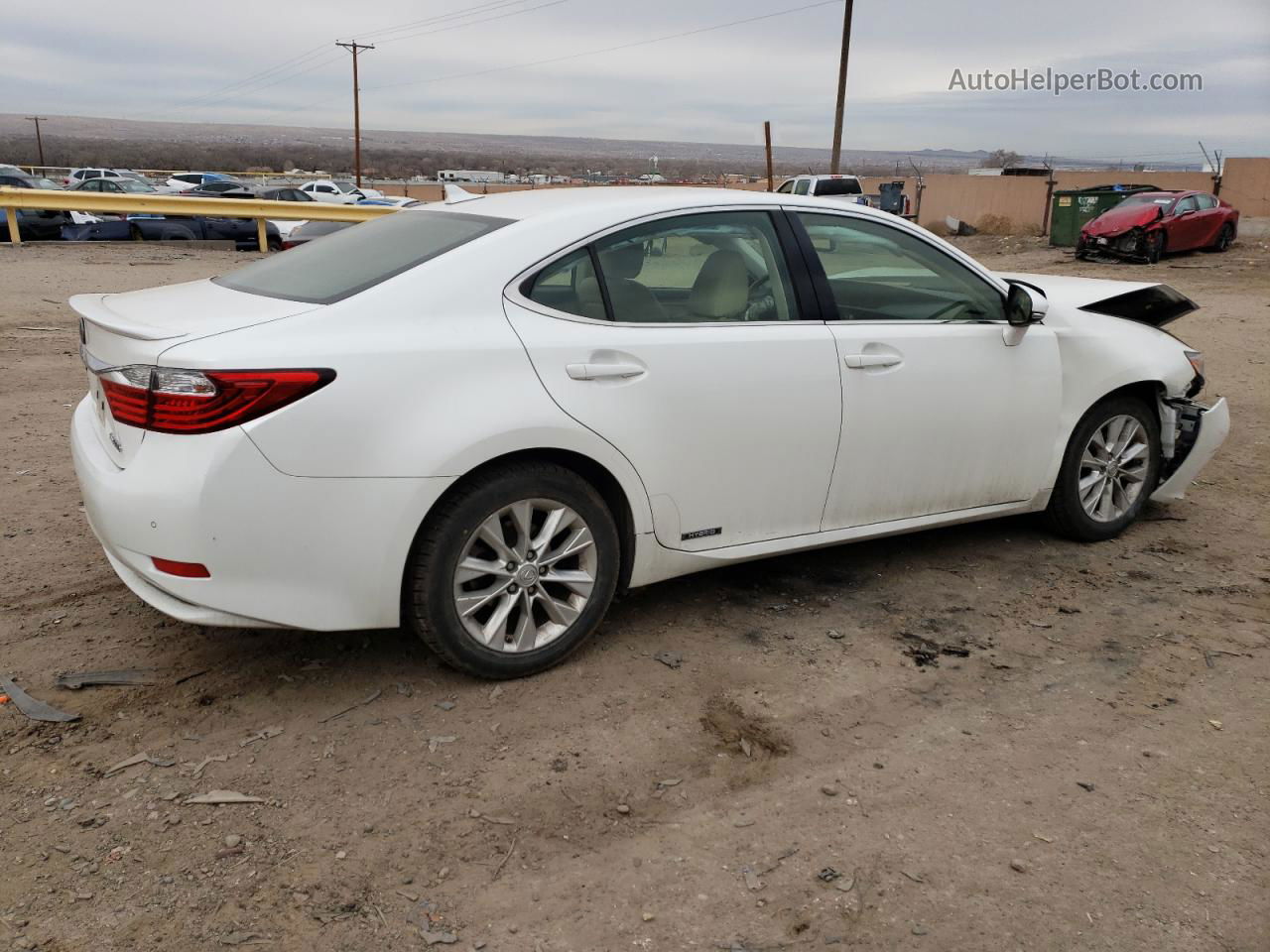 2013 Lexus Es 300h White vin: JTHBW1GG2D2029248