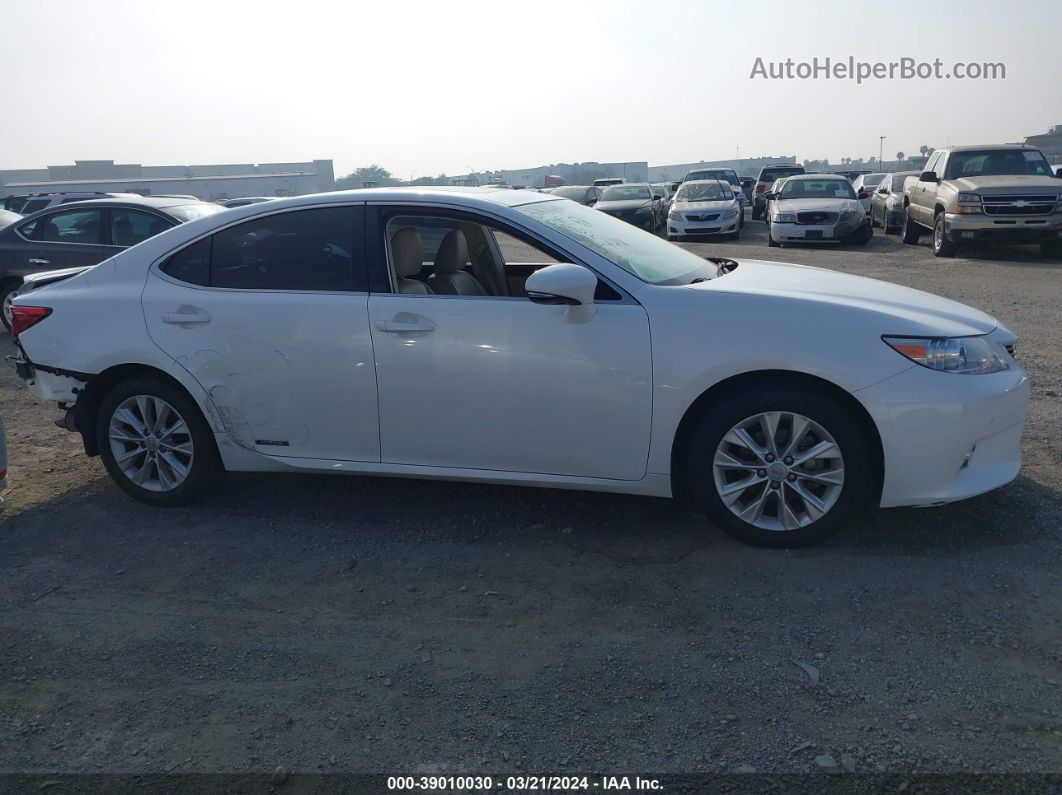 2015 Lexus Es 300h   White vin: JTHBW1GG2F2092255