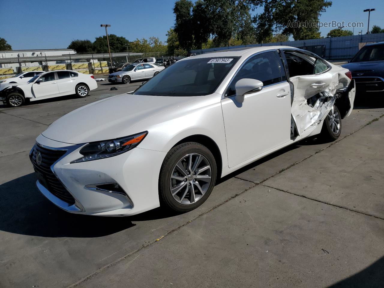 2016 Lexus Es 300h White vin: JTHBW1GG2G2106768