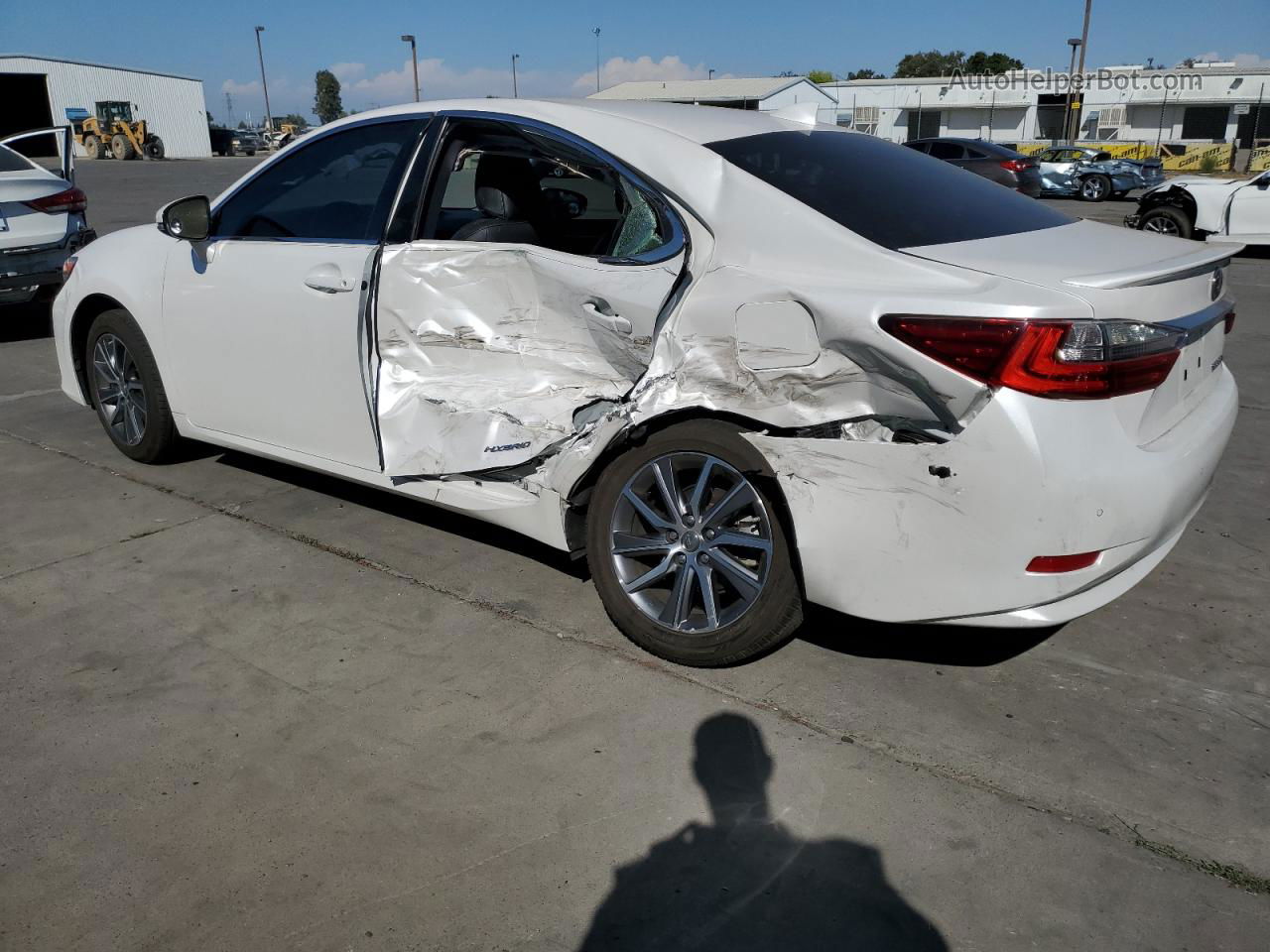 2016 Lexus Es 300h White vin: JTHBW1GG2G2106768