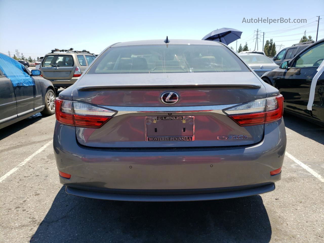 2016 Lexus Es 300h Gray vin: JTHBW1GG2G2109914