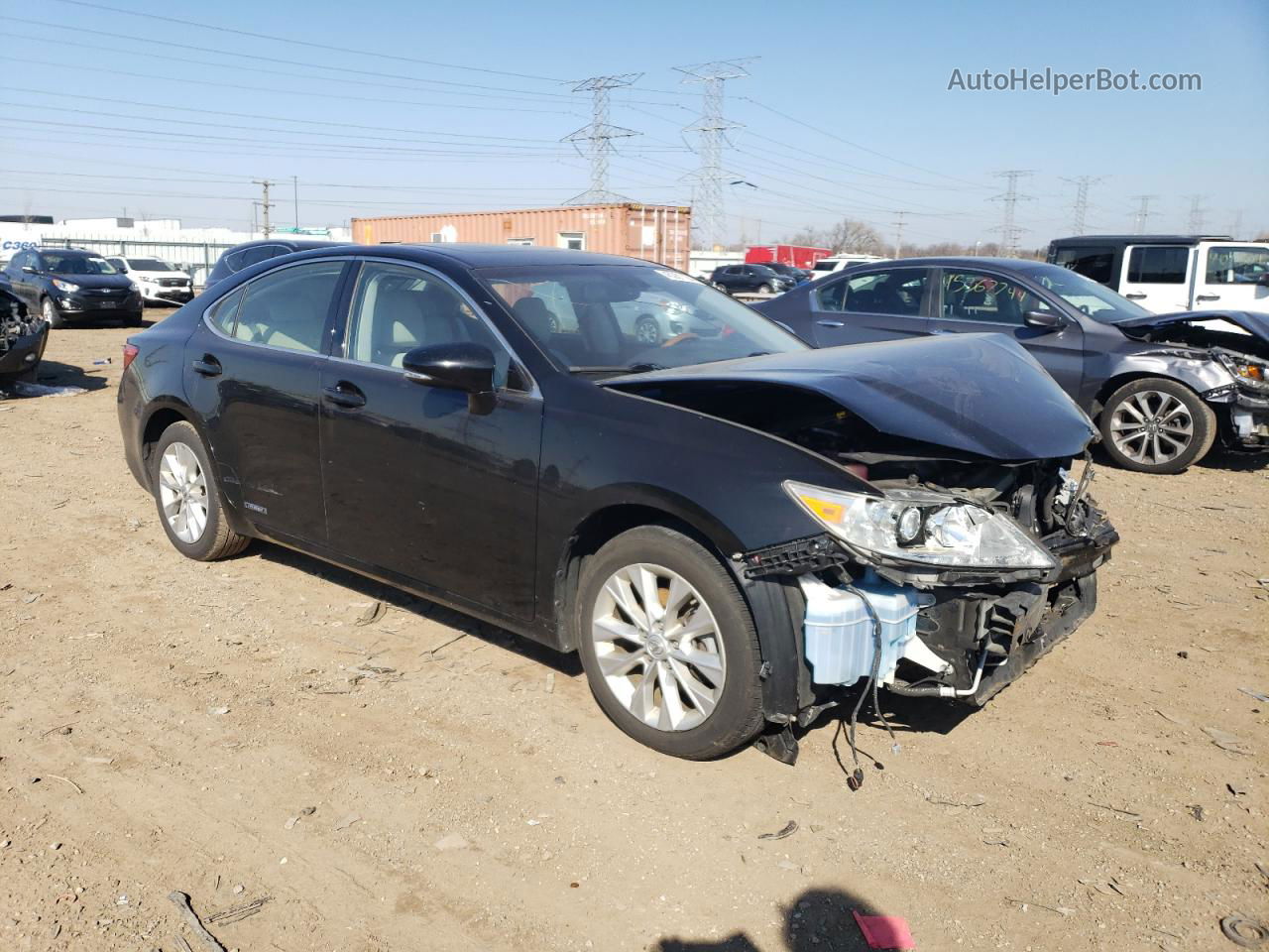 2013 Lexus Es 300h Black vin: JTHBW1GG3D2014547