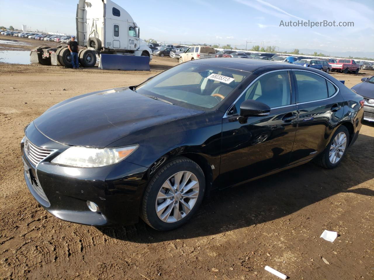 2013 Lexus Es 300h Black vin: JTHBW1GG3D2014581