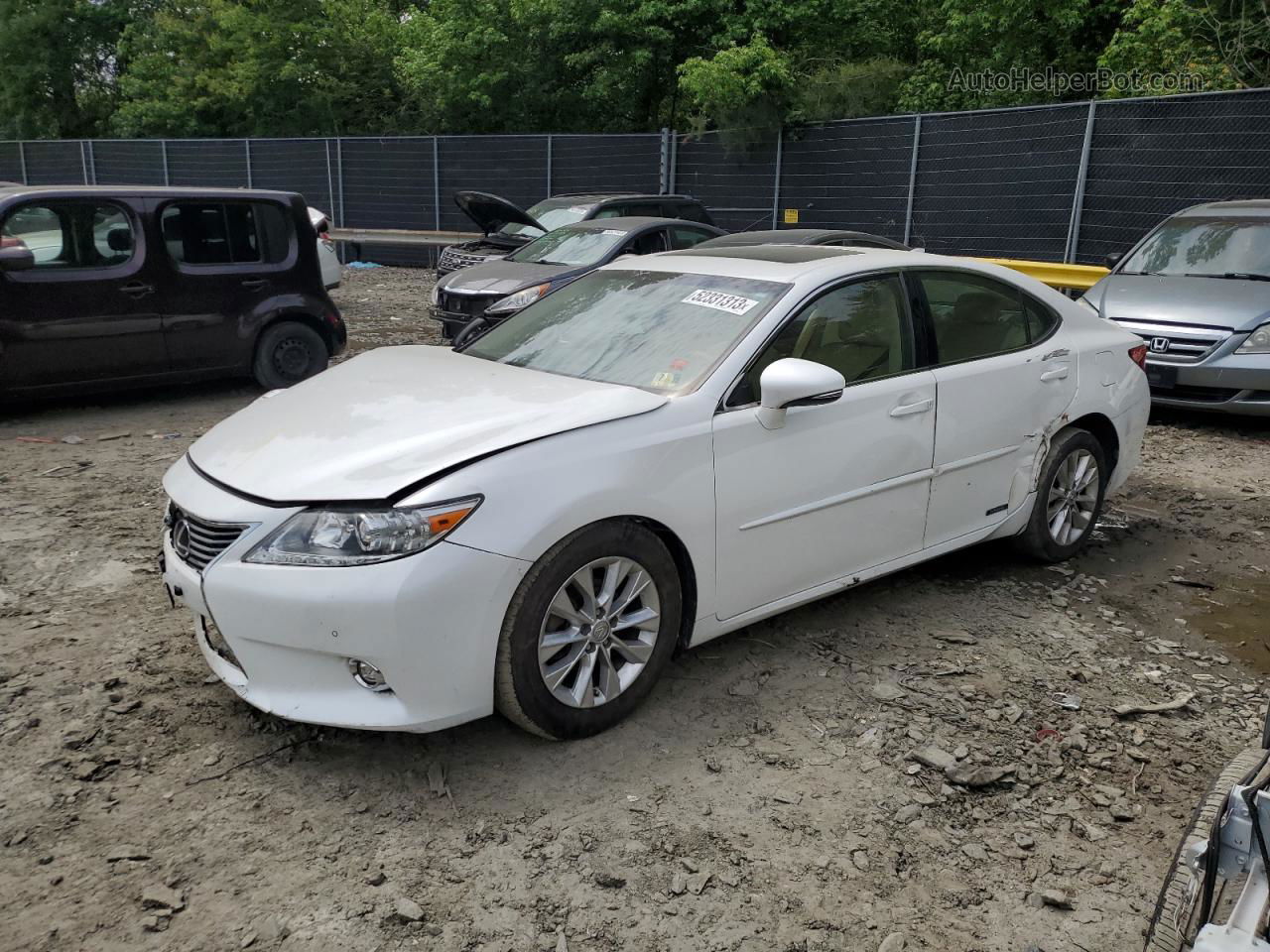 2015 Lexus Es 300h White vin: JTHBW1GG3F2087291