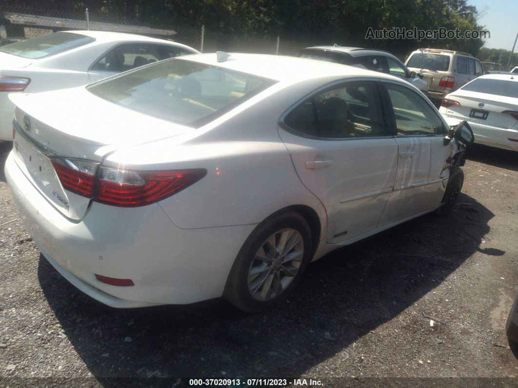 2015 Lexus Es 300h Hybrid White vin: JTHBW1GG3F2087291