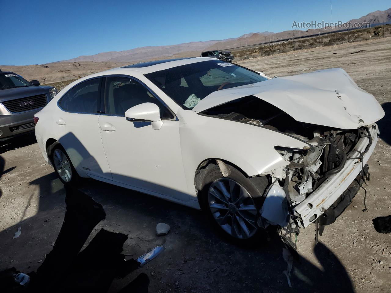 2015 Lexus Es 300h White vin: JTHBW1GG3F2088666