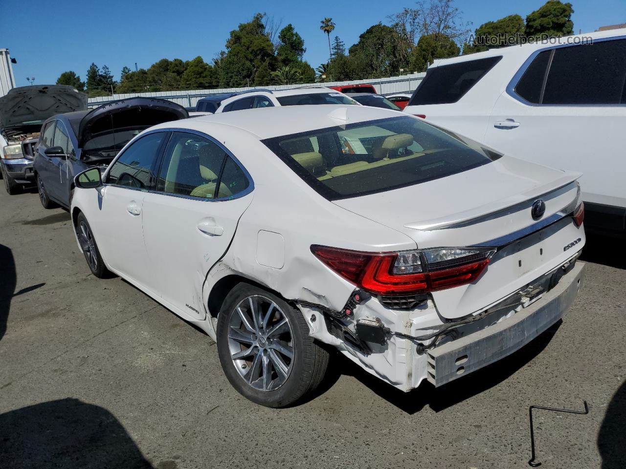 2016 Lexus Es 300h White vin: JTHBW1GG3G2105399