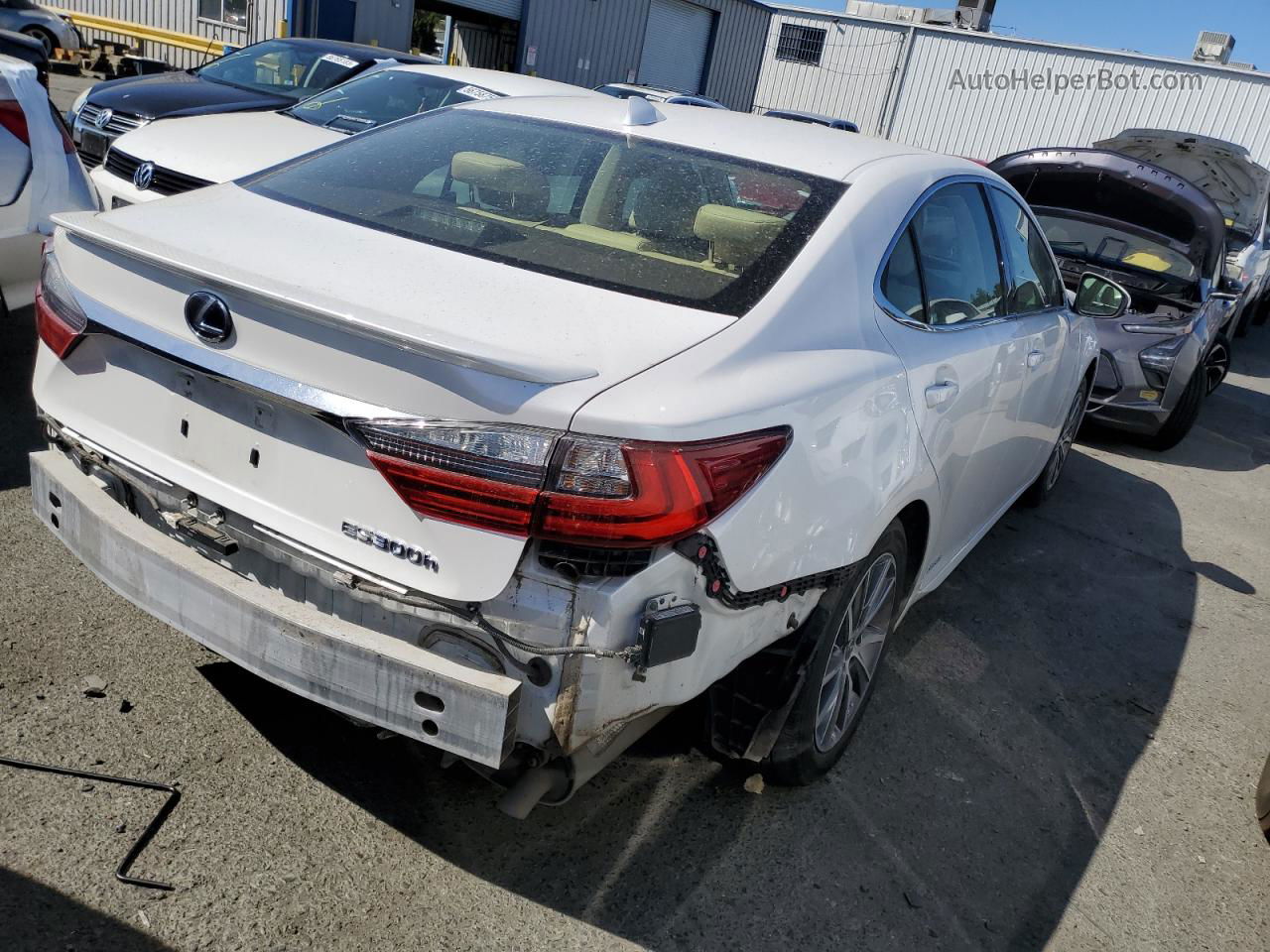 2016 Lexus Es 300h White vin: JTHBW1GG3G2105399