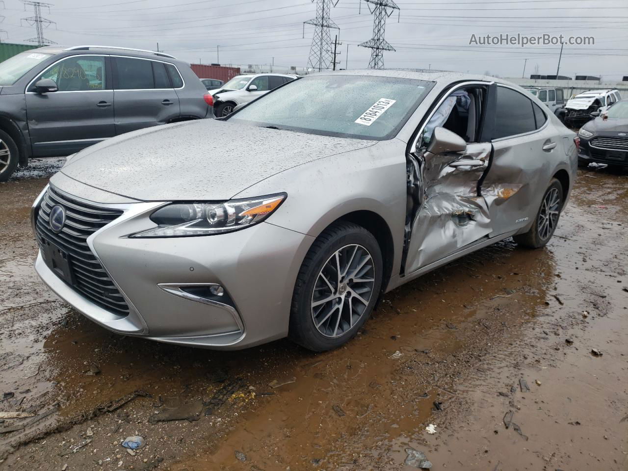 2016 Lexus Es 300h Silver vin: JTHBW1GG3G2125216