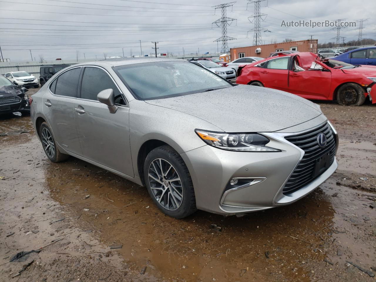 2016 Lexus Es 300h Silver vin: JTHBW1GG3G2125216