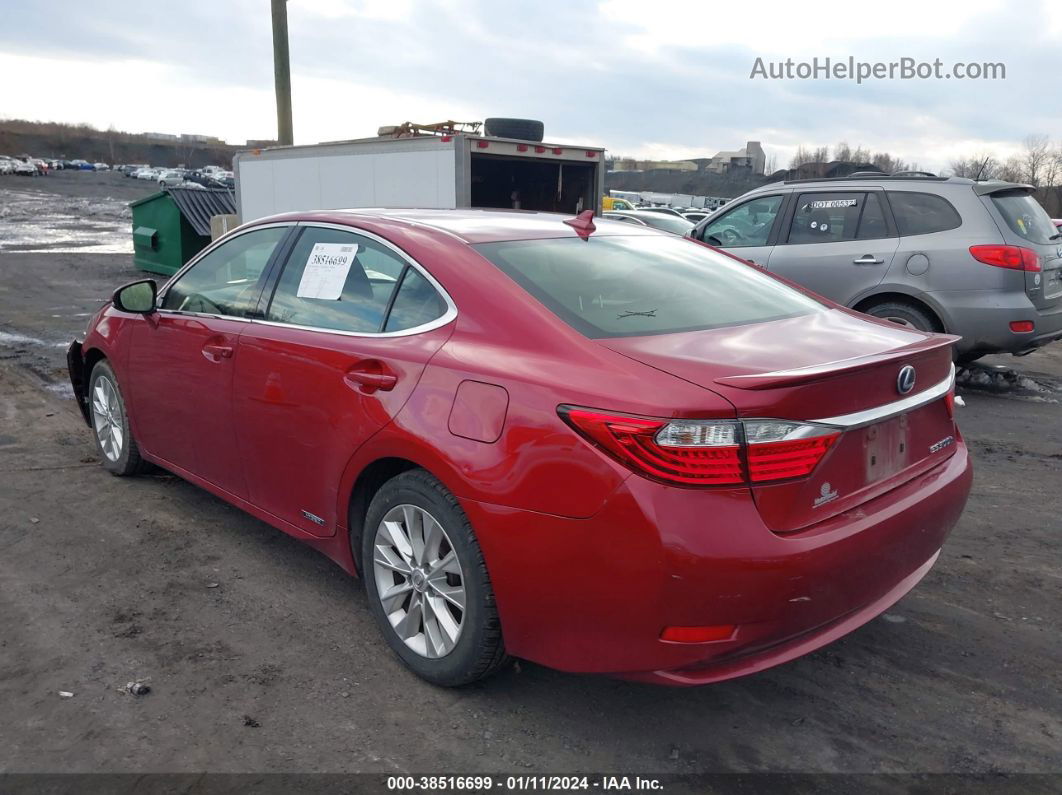 2013 Lexus Es 300h Red vin: JTHBW1GG4D2005078