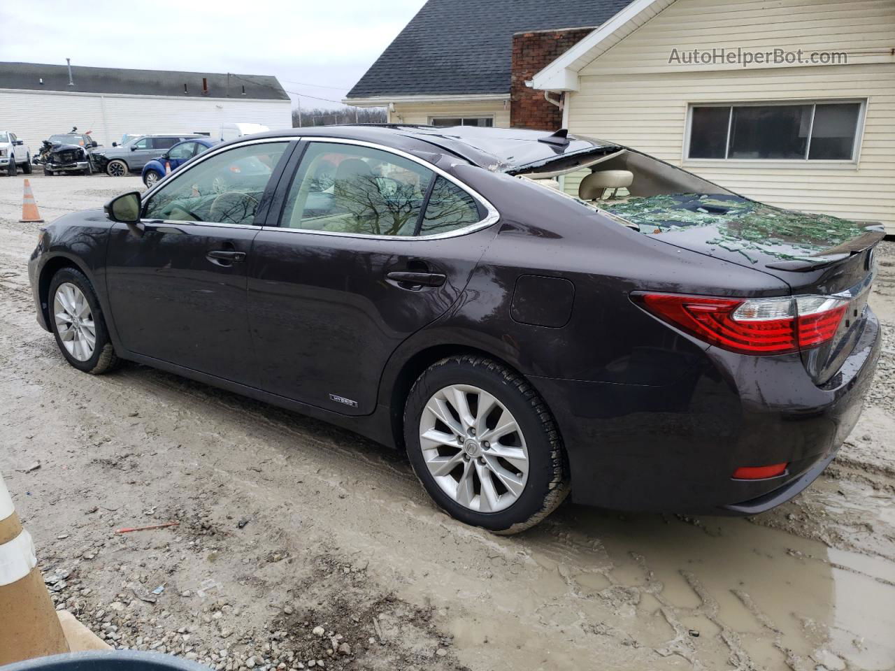 2013 Lexus Es 300h Burgundy vin: JTHBW1GG4D2031504