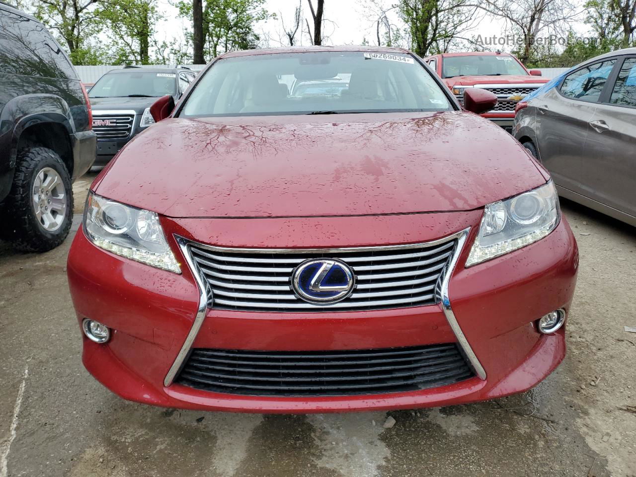 2014 Lexus Es 300h Red vin: JTHBW1GG4E2075648