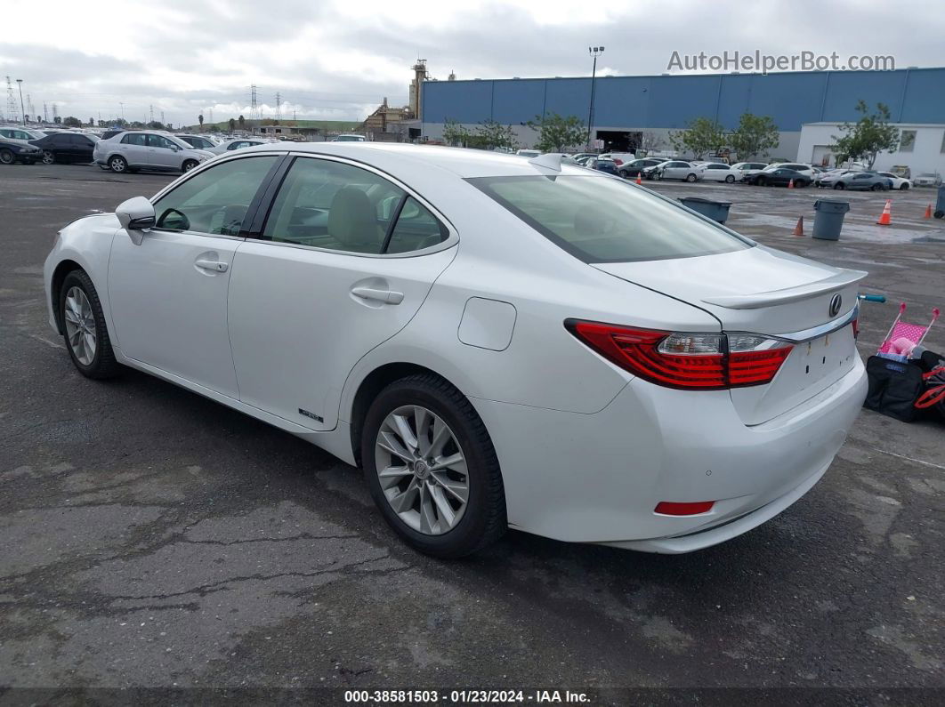 2015 Lexus Es 300h   White vin: JTHBW1GG4F2092371