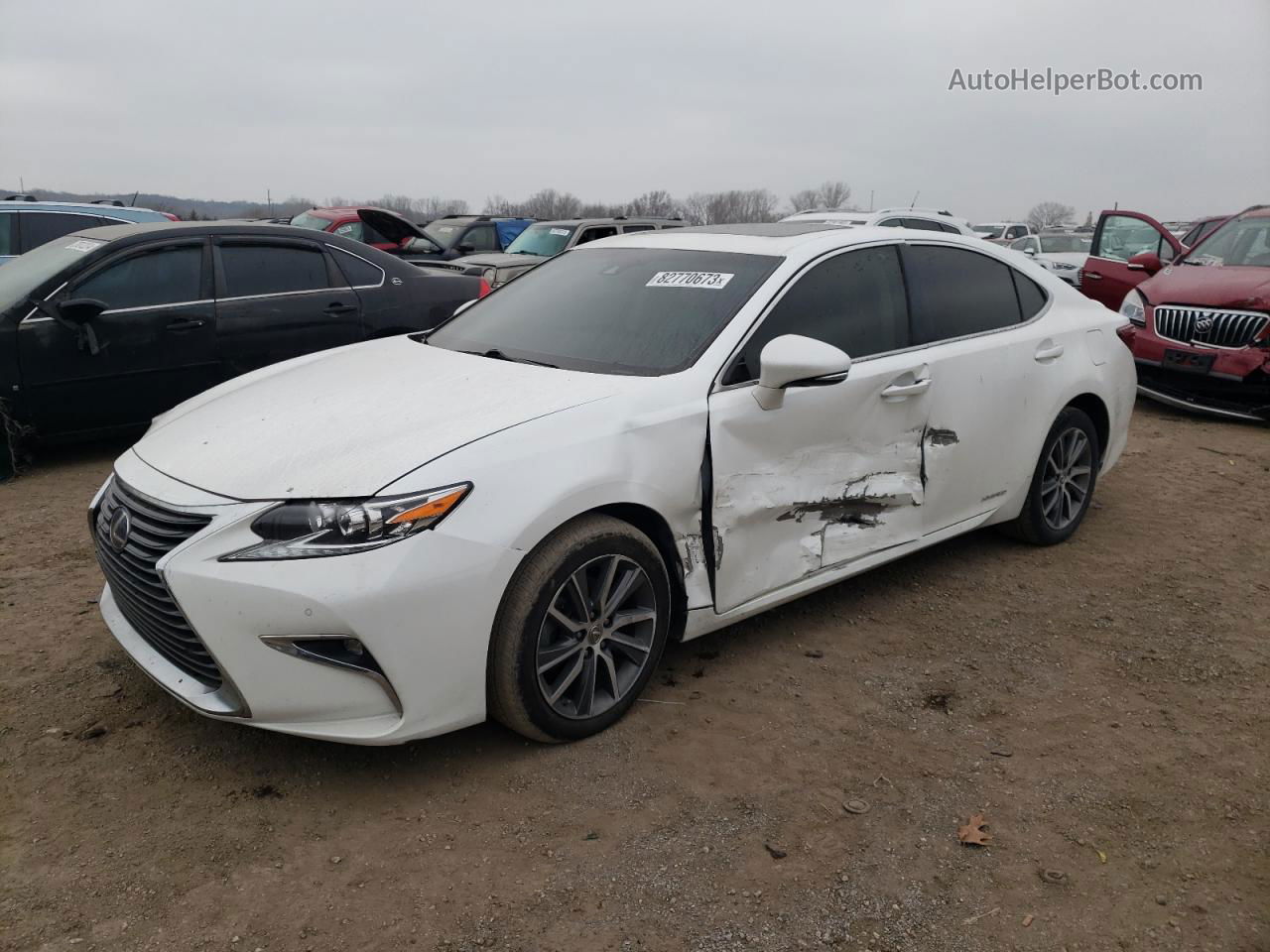 2016 Lexus Es 300h White vin: JTHBW1GG4G2119554