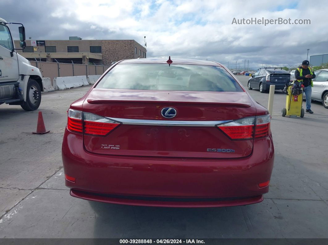 2013 Lexus Es 300h   Red vin: JTHBW1GG5D2004098