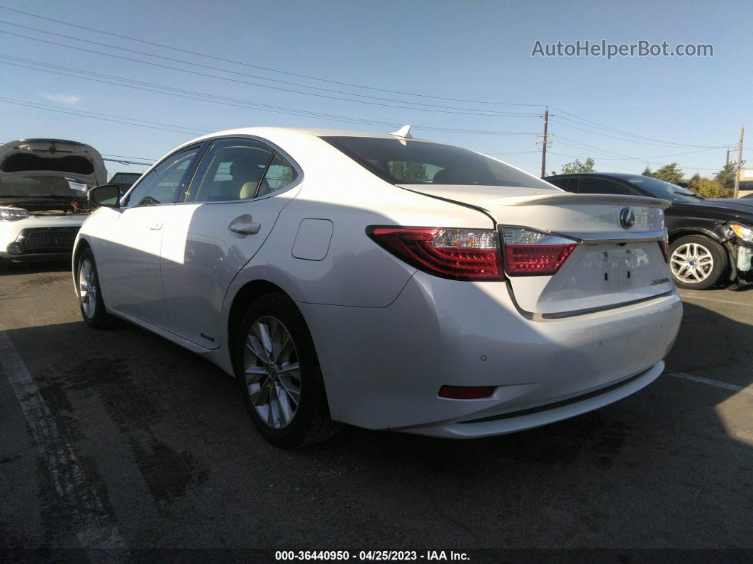 2013 Lexus Es 300h Hybrid White vin: JTHBW1GG5D2005932