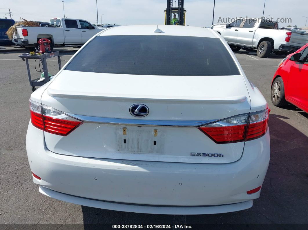 2013 Lexus Es 300h   White vin: JTHBW1GG5D2031544