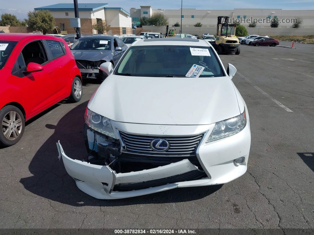 2013 Lexus Es 300h   White vin: JTHBW1GG5D2031544