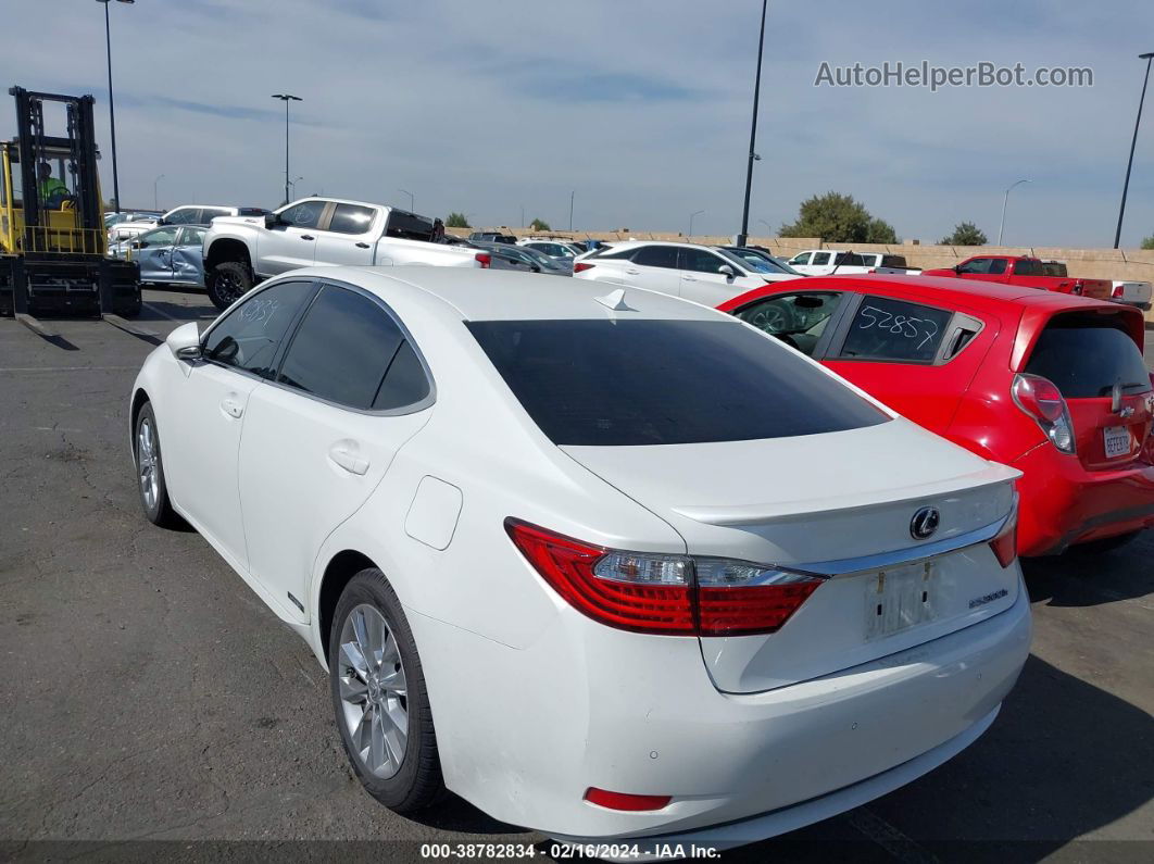 2013 Lexus Es 300h   White vin: JTHBW1GG5D2031544