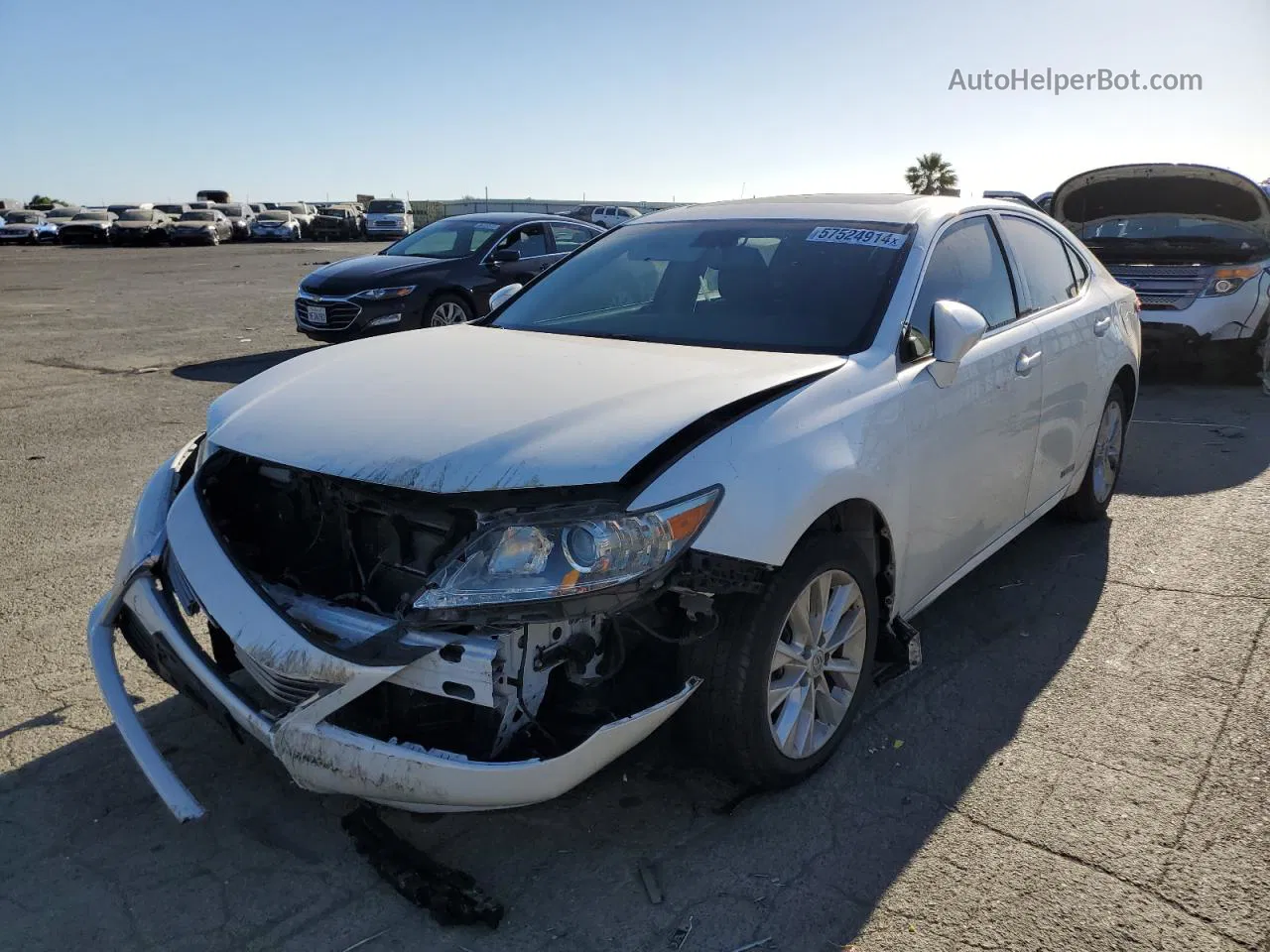 2015 Lexus Es 300h White vin: JTHBW1GG5F2080410