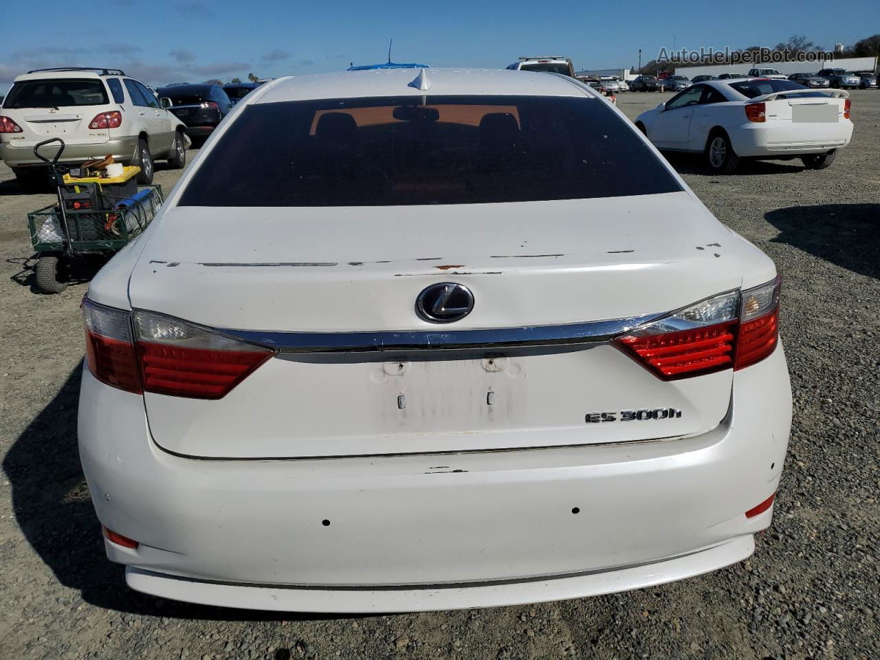 2015 Lexus Es 300h White vin: JTHBW1GG5F2094839