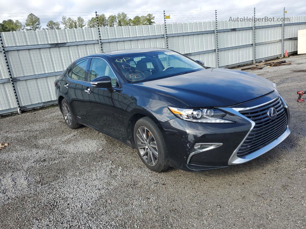 2018 Lexus Es 300h Black vin: JTHBW1GG5J2187773