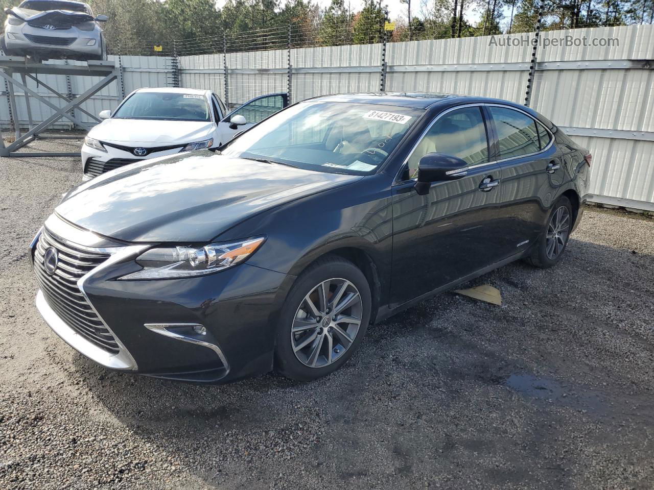 2018 Lexus Es 300h Black vin: JTHBW1GG5J2187773