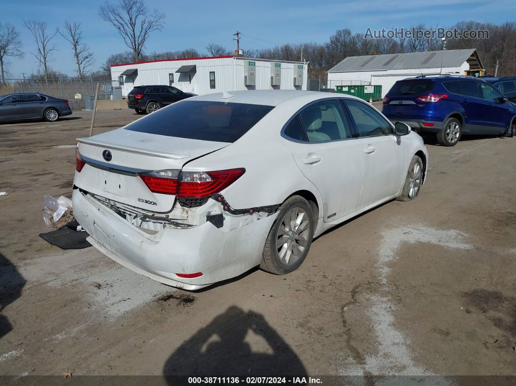 2013 Lexus Es 300h   White vin: JTHBW1GG6D2000190