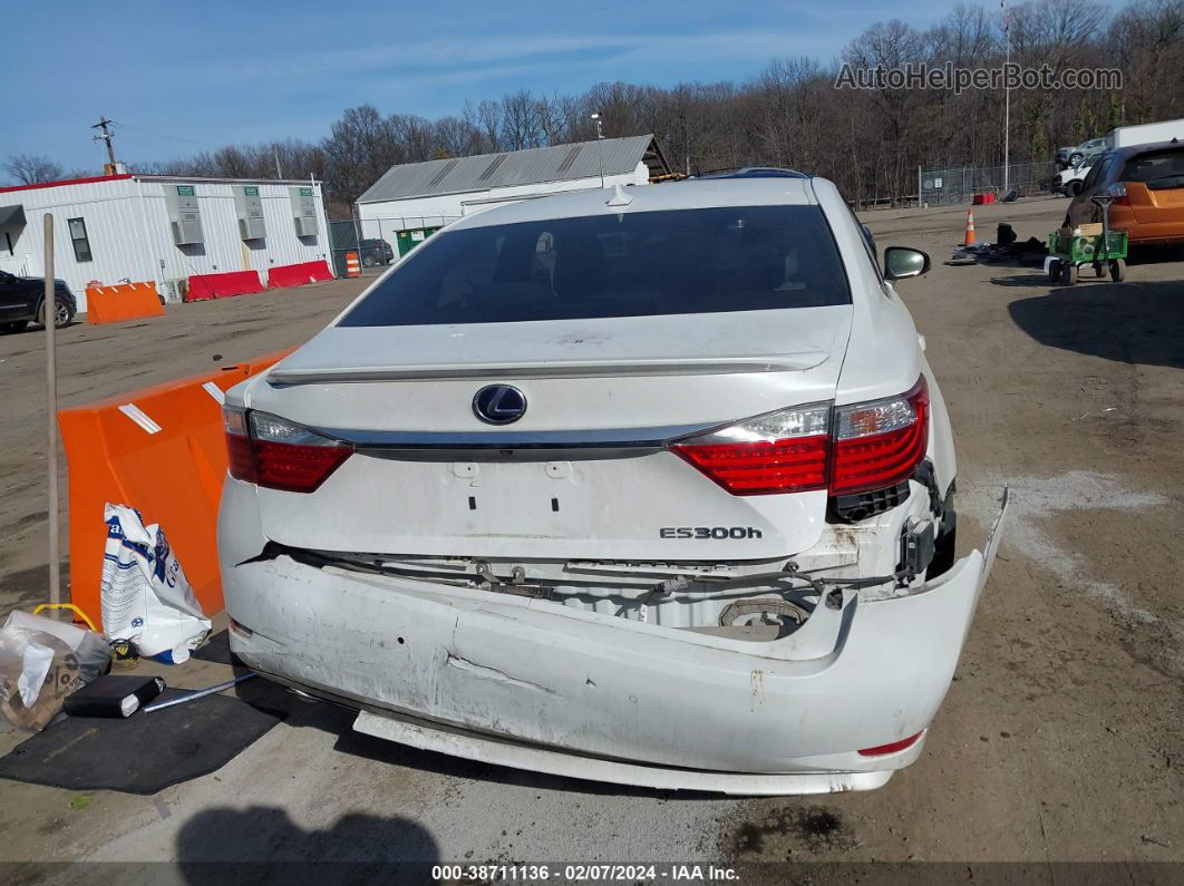 2013 Lexus Es 300h   White vin: JTHBW1GG6D2000190