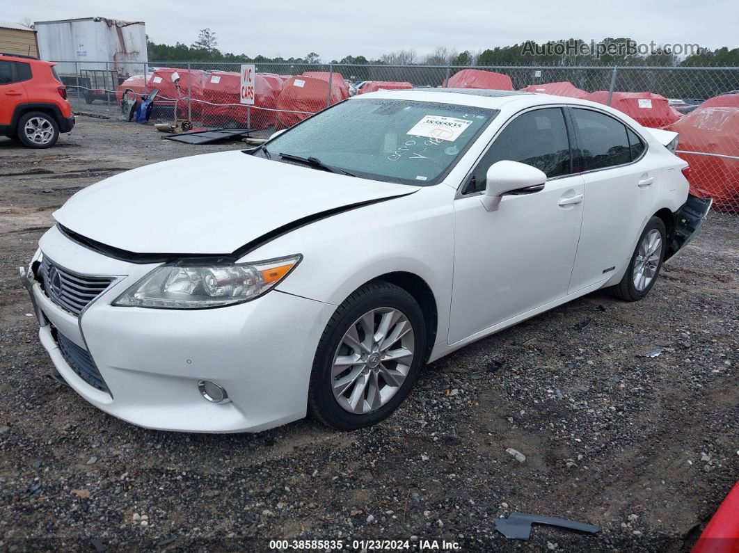 2013 Lexus Es 300h   White vin: JTHBW1GG6D2009858