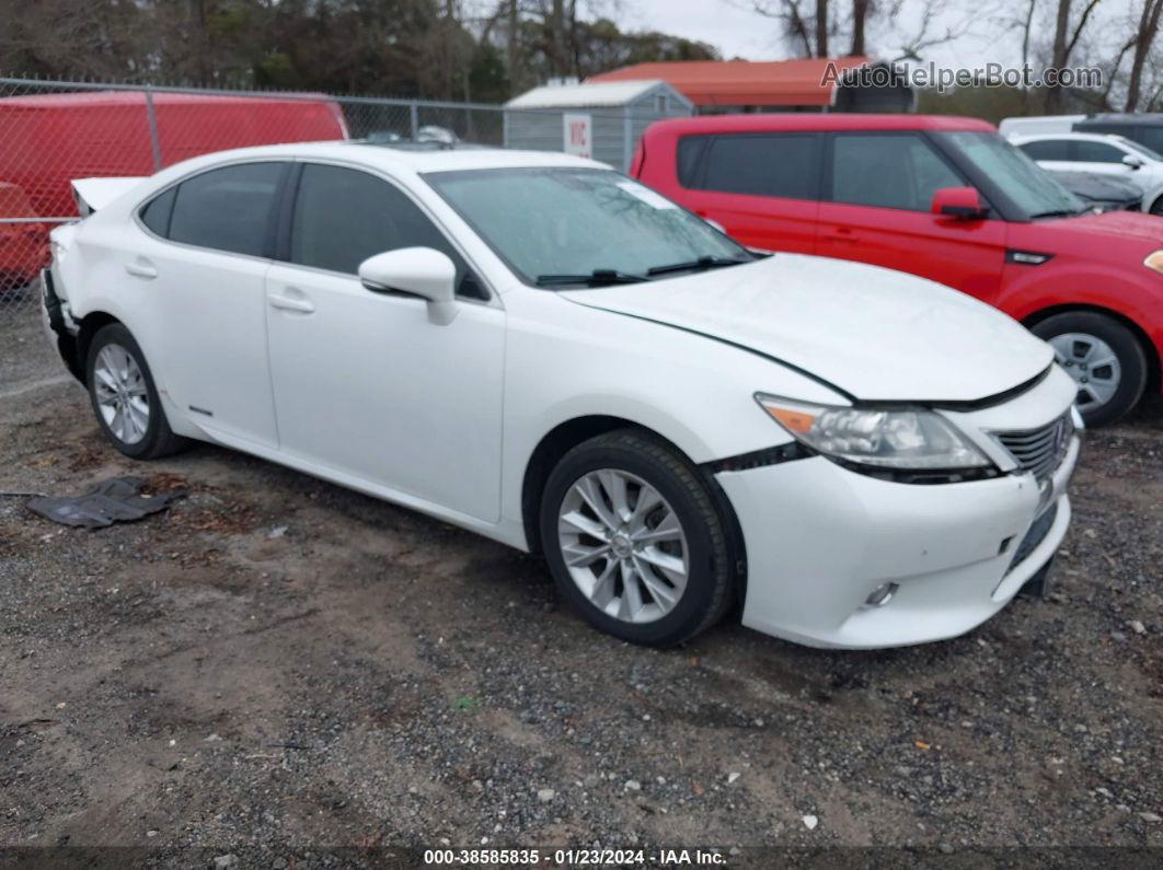 2013 Lexus Es 300h   White vin: JTHBW1GG6D2009858