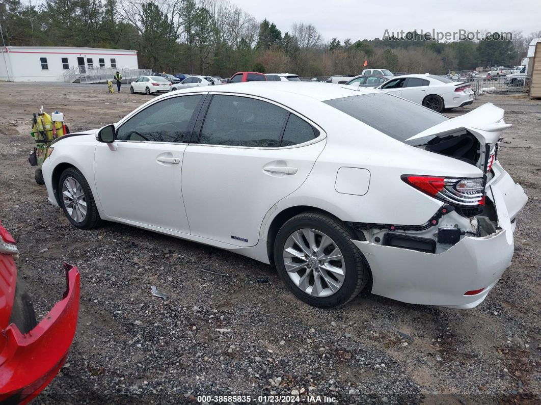 2013 Lexus Es 300h   White vin: JTHBW1GG6D2009858