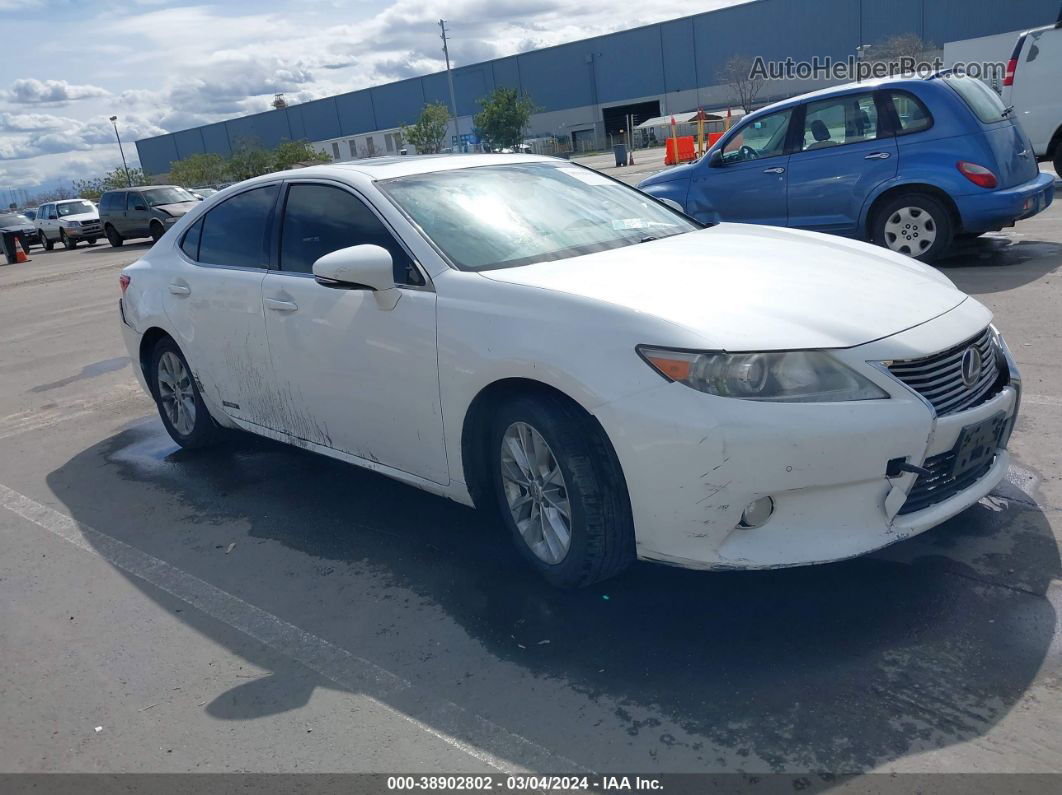 2013 Lexus Es 300h   White vin: JTHBW1GG6D2030855