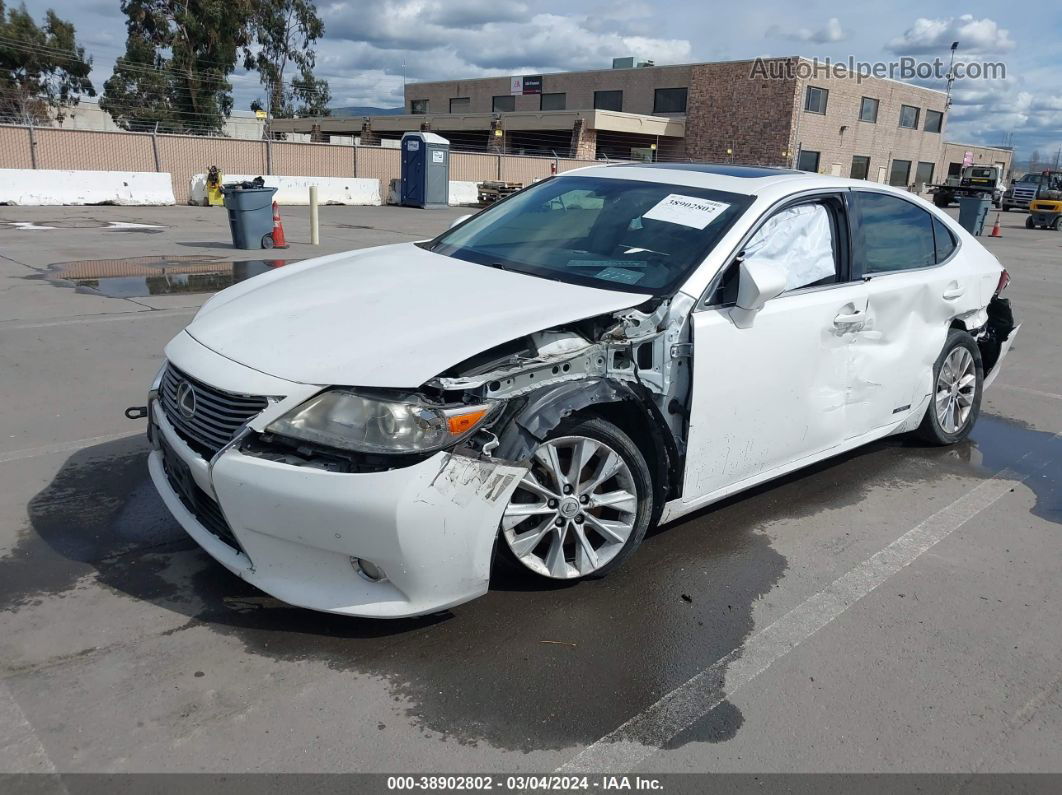 2013 Lexus Es 300h   White vin: JTHBW1GG6D2030855