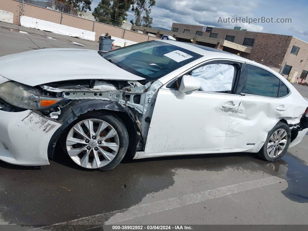 2013 Lexus Es 300h   White vin: JTHBW1GG6D2030855