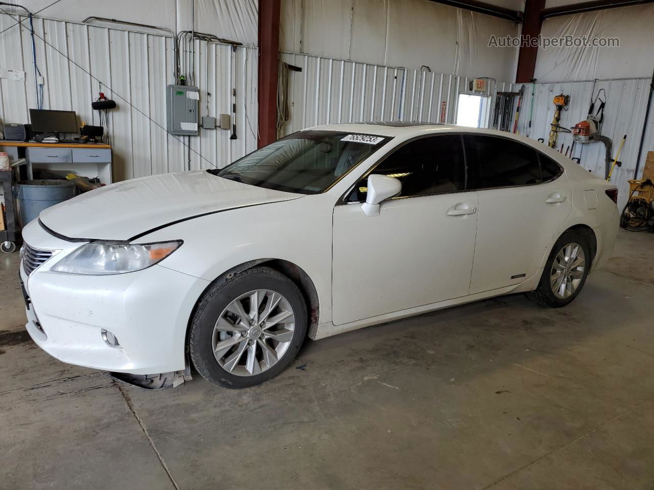 2013 Lexus Es 300h White vin: JTHBW1GG6D2036185