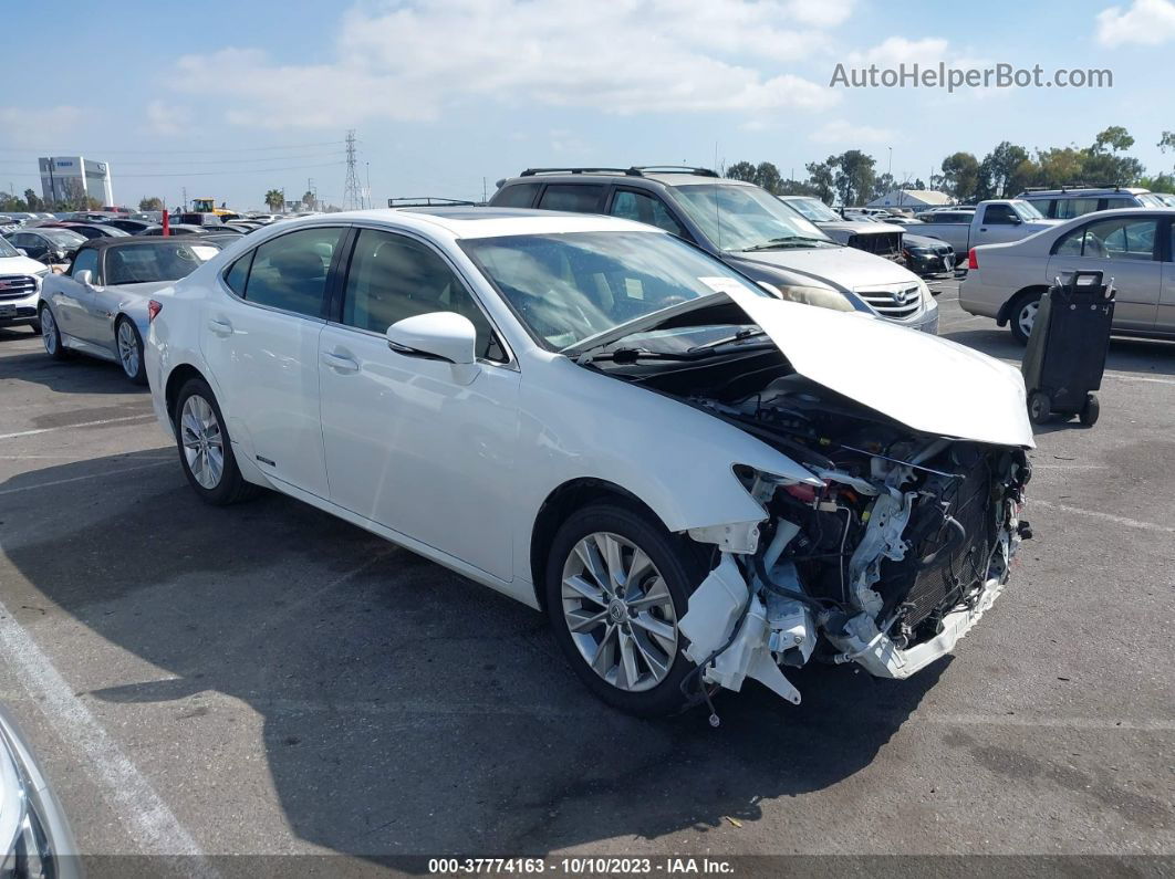 2013 Lexus Es 300h Hybrid White vin: JTHBW1GG6D2038020