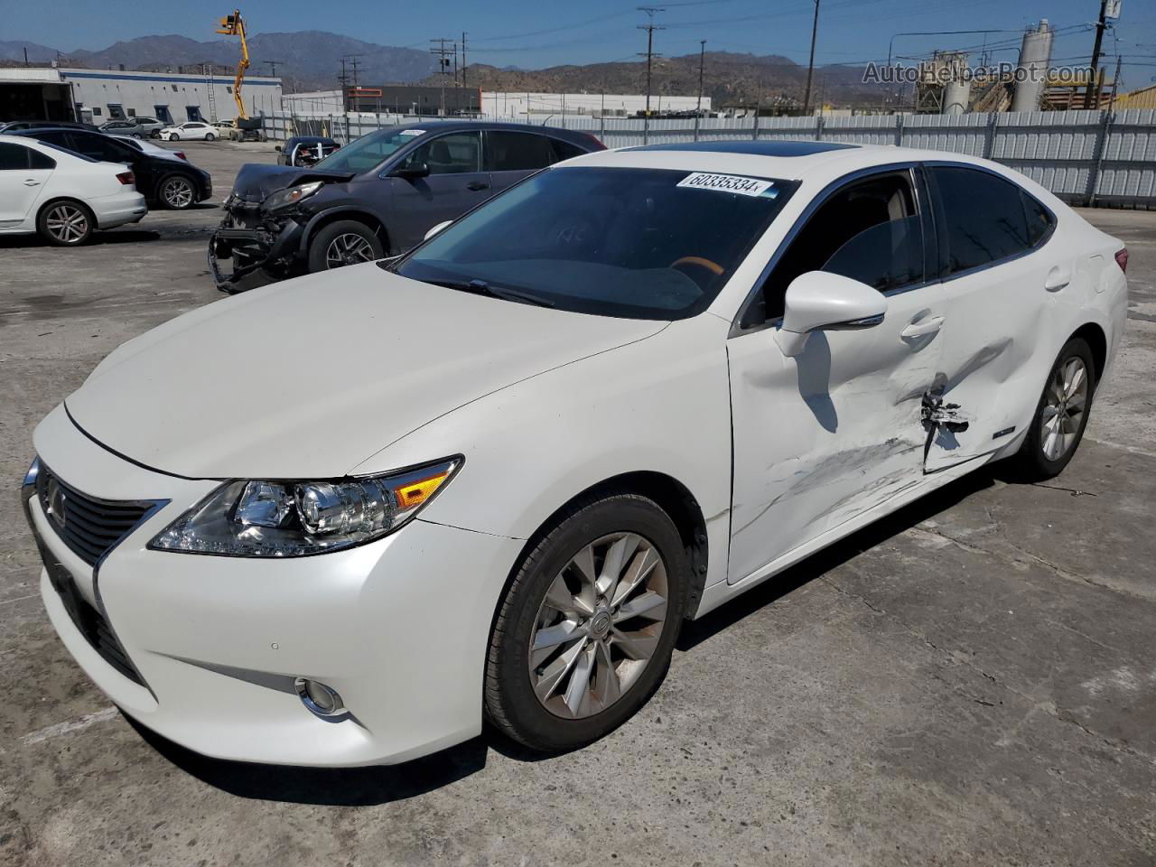 2015 Lexus Es 300h White vin: JTHBW1GG6F2086992