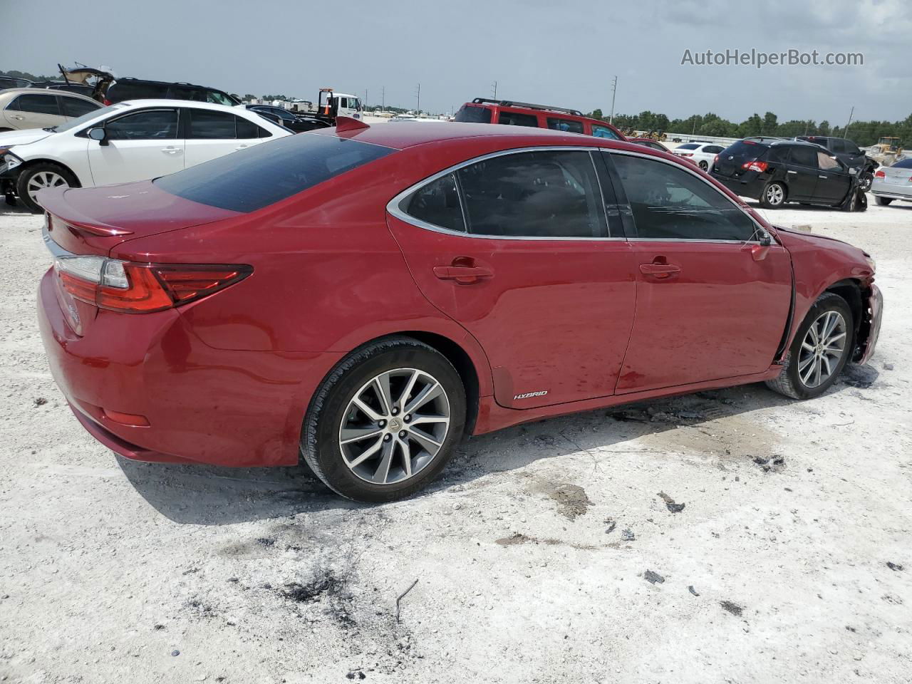 2016 Lexus Es 300h Red vin: JTHBW1GG6G2119524