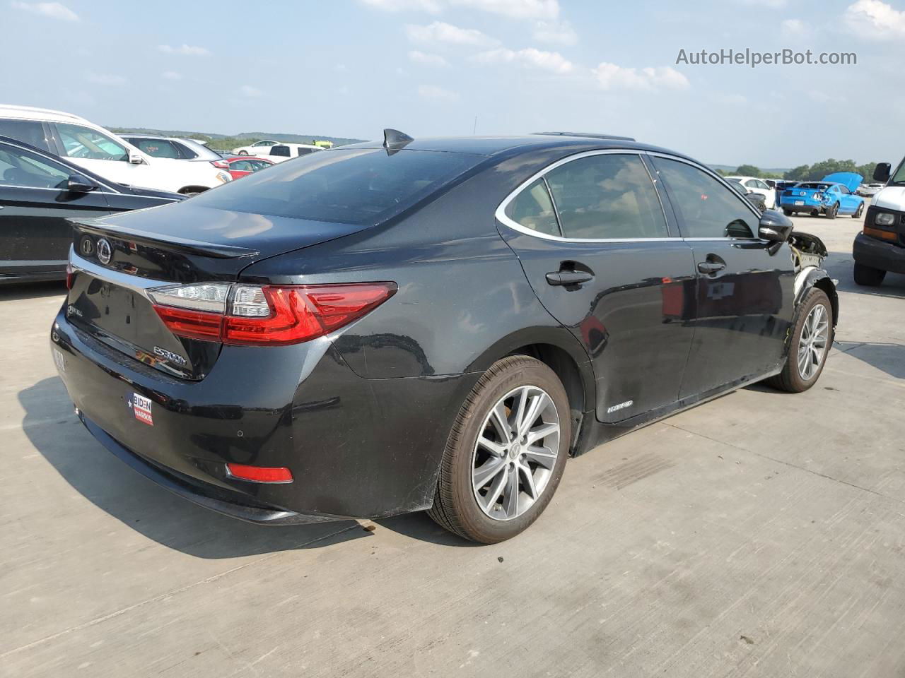 2017 Lexus Es 300h Black vin: JTHBW1GG6H2143470